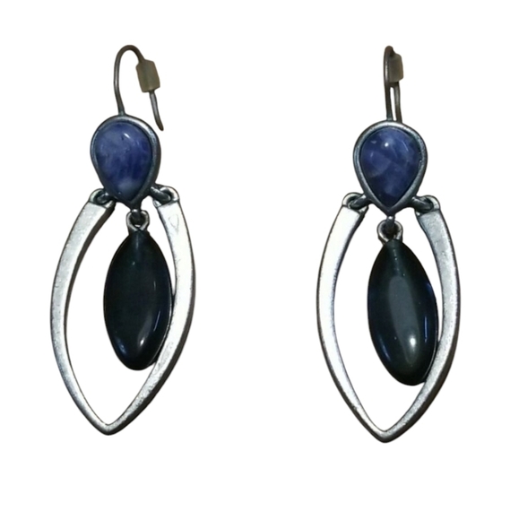 Kenneth Cole Reaction Sodalite Dangle Earrings - Picture 1 of 4